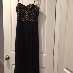 BCBG high low strapless dress